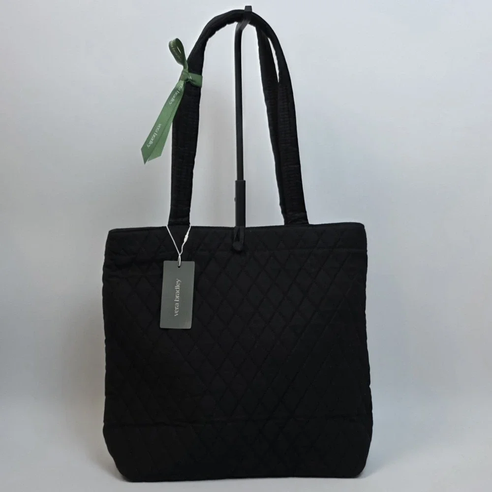 NEW Vera‎ Bradley Small Origional Tote in Black  Moonless Night Retired #801